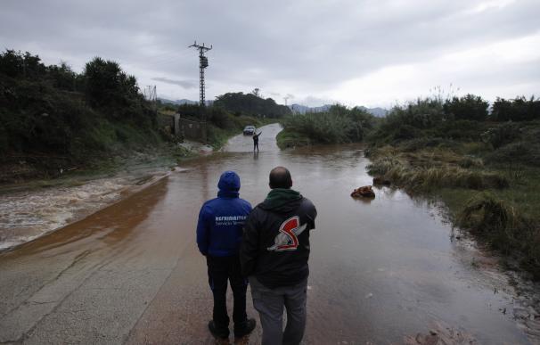 Una de las zonas afectadas por las lluvias en el litoral mediterráneo