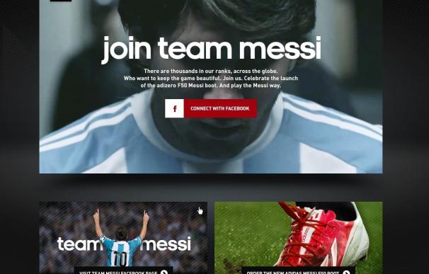 Adidas presenta la aplicación 'Team Messi' para Facebook
