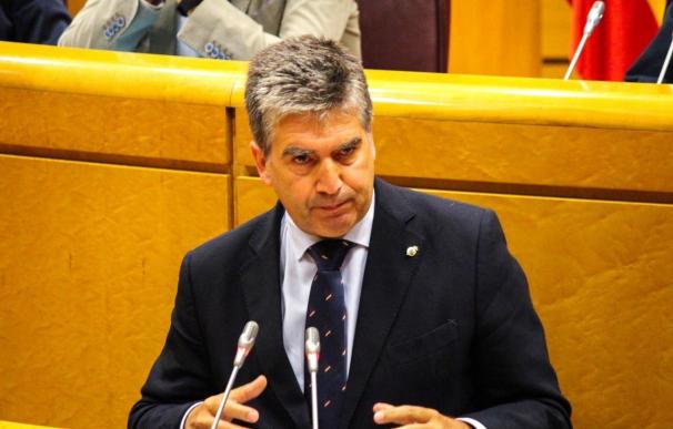 Ignacio Cosidó, portavoz del PP en el Senado, interviene desde la tribuna