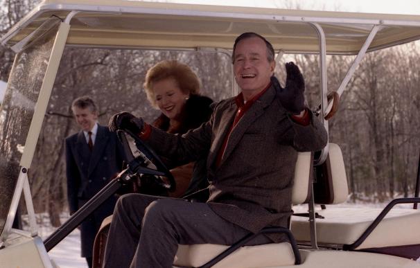 El presidente Bush y la primera ministra Margaret Tatcher en Camp David el 24 de noviembre de 1989 (Foto: George Bush Museum)