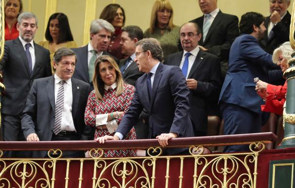 Susana Díaz y Núñez Feijóo, entre los presidentes autonómicos que han asistido.
