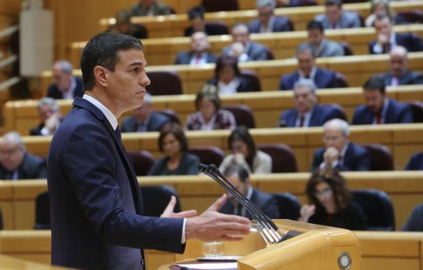 Pedro Sánchez comparece en el pleno del Senado para informar sobre las líneas ge