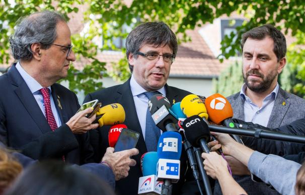 Puigdemont y Torra, en declaraciones a los medios.