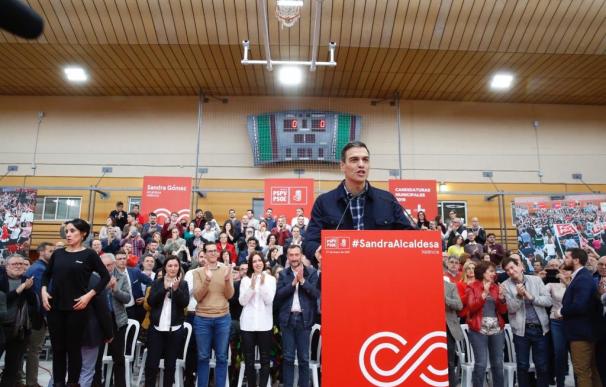 Pedro Sánchez durante su intervención en el acto de Valencia (Foto: PSOE)