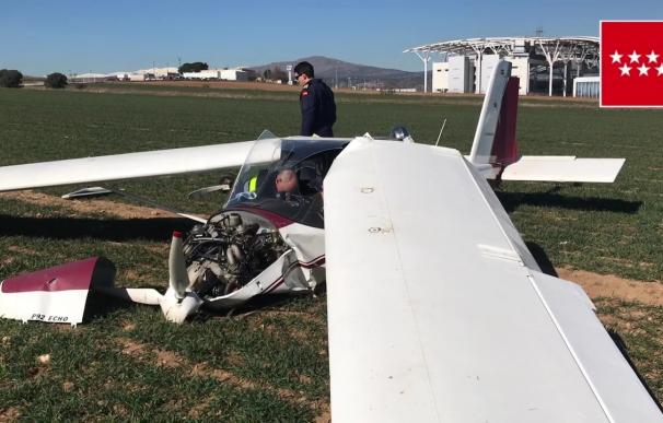 Dos heridos en un accidente de avioneta en San Agustín de Guadalix