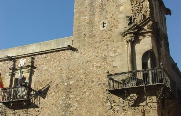 Fachada del palacio de Godoy, en Cáceres