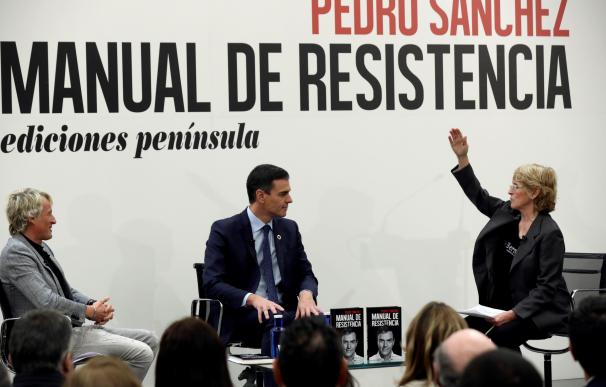 Pedro Sánchez en la presentación de su libro 'Manual de Resistencia' / EFE