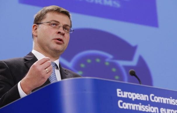 El vicepresidente de la Comisión Europea responsable del euro, Valdis Dombrovskis.