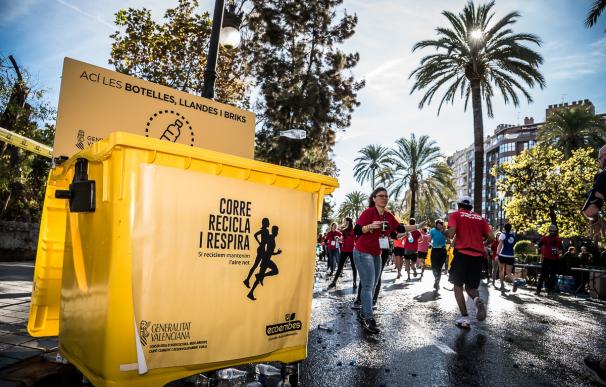 Reciclaje de 15 toneladas de residuos en la maraton