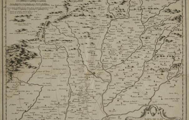"Mapa de las Cercanías de Madrid dedicado al Rey Nuestro Señor Don Carlos III, Rey de España y de las Indias"