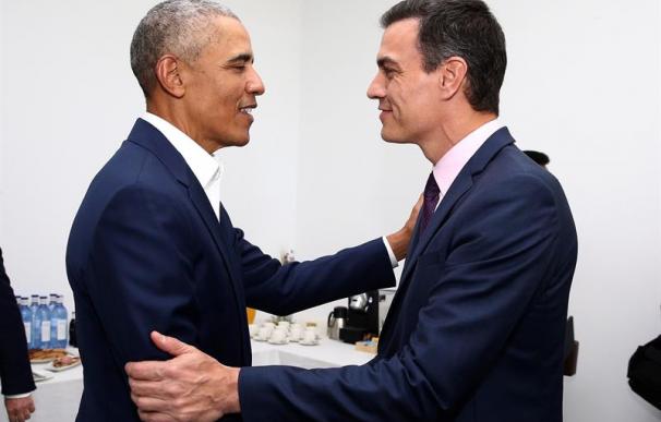 Pedro Sánchez y Barack Obama