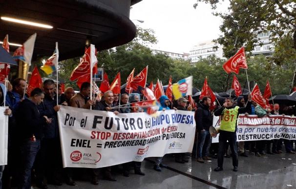 Las protestas de empleados de Endesa se suceden desde hace más de un año.