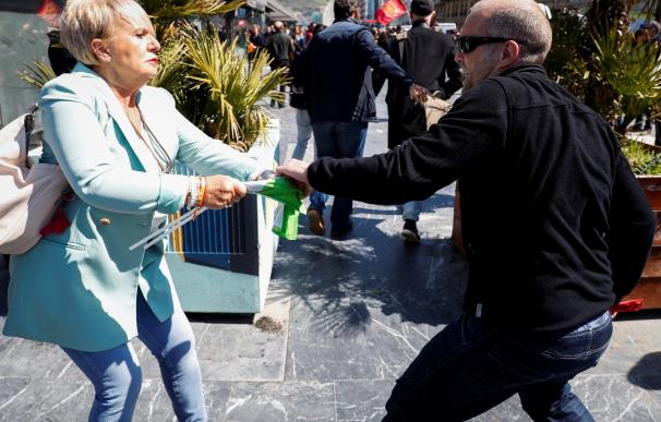 Enfrentamientos en el acto de Vox en San Sebastián