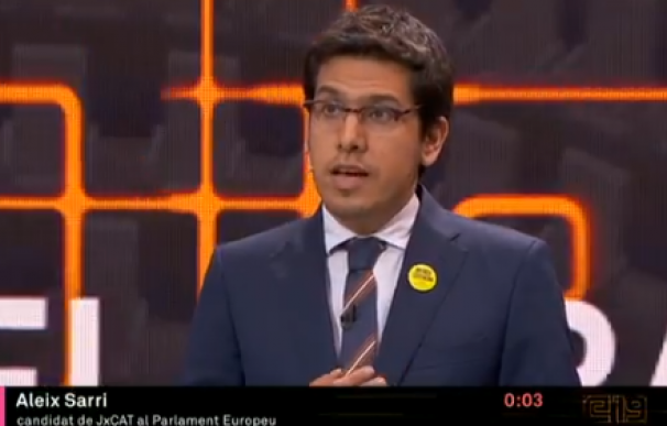 Aleix Sarri, cuando abandonó el debate de TV3