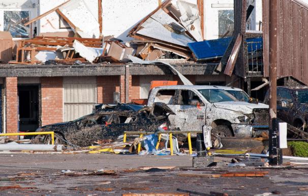 Un edificio destruido tras el tornado en El Reno, Oklahoma./EFE/EPA/TORREY PURVEY