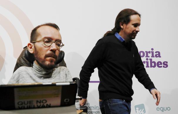 Pablo Iglesias y Pablo Echenique, dos de los fundadores de Podemos