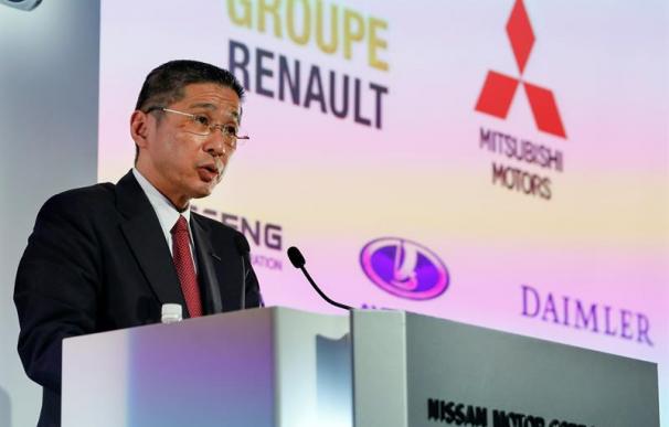 otografía de archivo del 14 de mayo de 2019 que muestra al presidente y CEO de Nissan Motor Co., Hiroto Saikawa, mientras anuncia los resultados financieros de la compañía para el año fiscal 2018, que terminó el 31 de marzo de 2019,