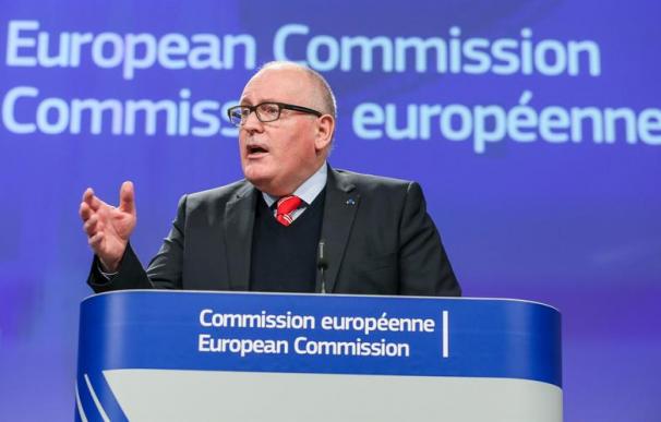 Frans Timmermans, en su discurso en la Comisión Europea.