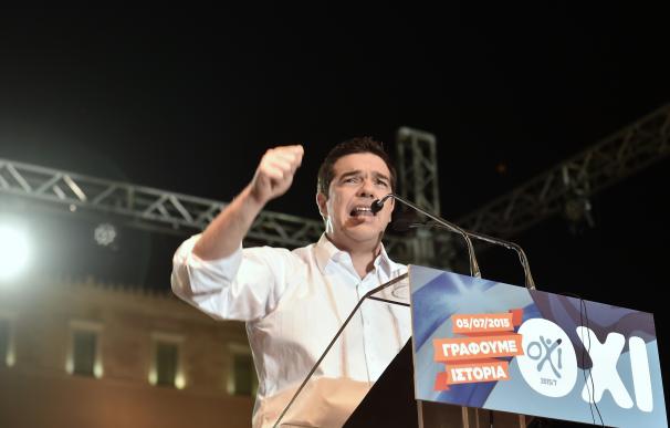 El primer ministro de Grecia, Alexis Tsipras, durante un acto previo al referéndum