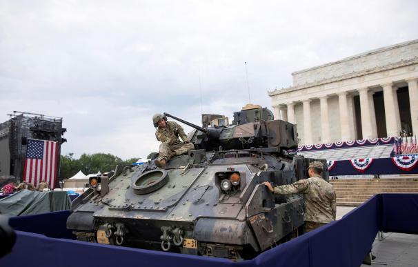 Tanques en el desfile del 4 de julio organizado por Trump