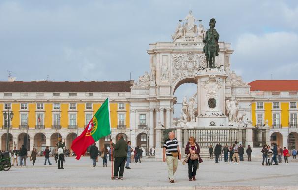 Fotografía de la Praça do Comércio en Lisboa.