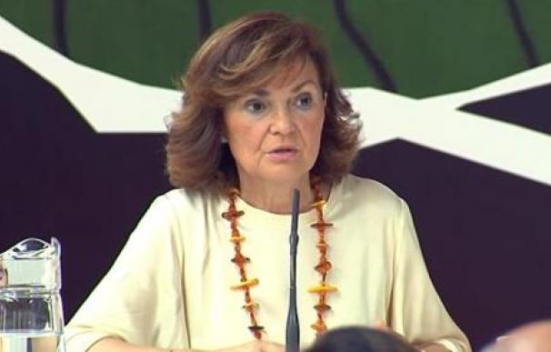 La vicepresidenta del gobierno y ministra de igualdad, Carmen Calvo. / EP