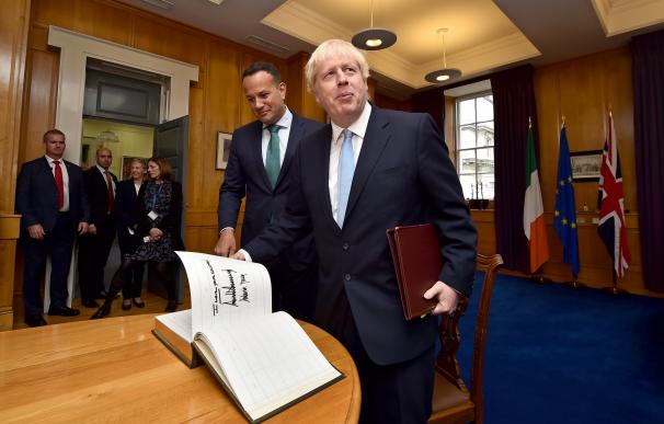 Boris Johnson, durante su visita a Irlanda.