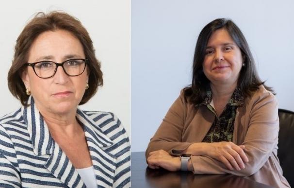 Collage de Rocio Eguiraun, directora de Bankia AM (a la izquierda) y Carmen Gimeno, presidenta no ejecutiva de Caixabank AM (a la derecha). / EP