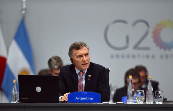 El presidente argentino, Mauricio Macri, durante la plenaria de la segunda y última jornada de la cumbre de líderes del G20 (EFE)