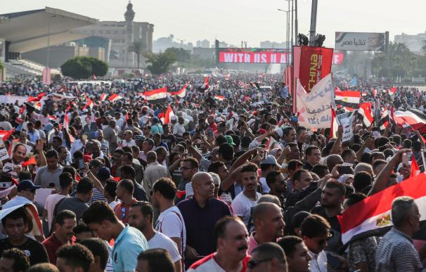 Protesta de la población egipcia contra el Gobierno de Al Sisi. / EFE