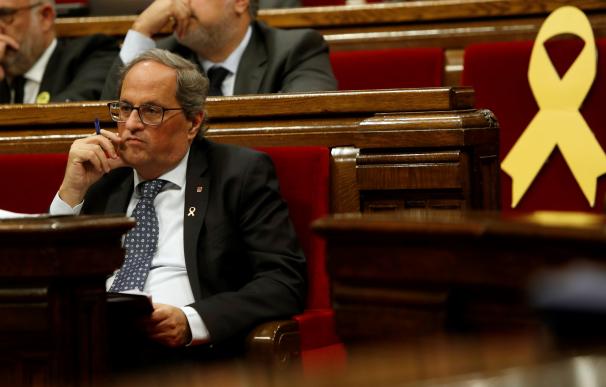 El presidente de la Generalitat en el Parlament. /EFE