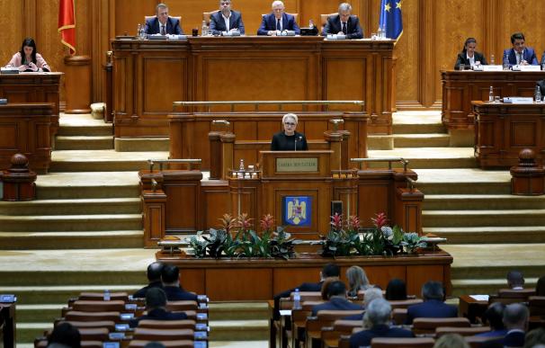 El Parlamento de Rumanía durante la moción de censura. /EFE