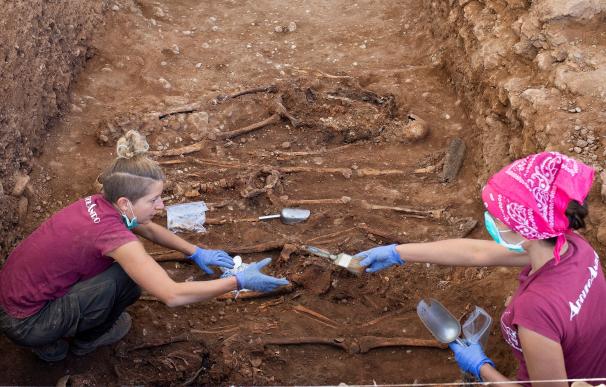 Exhumaciones en las fosas comunes del cementerio de Castellón. /EFE/ Domenech Castelló
