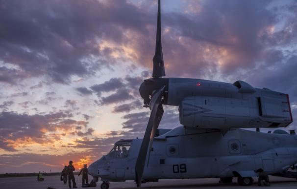 Un MV-22B Osprey del Cuerpo de Marines de EEUU en la Base Aérea de Morón el 29 de marzo de 2019-. /Capt Clay Groover/Us Marines