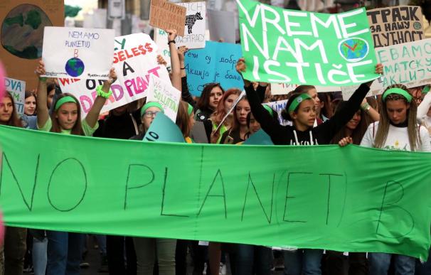 Manifestación en Belgrado por el cambio climático