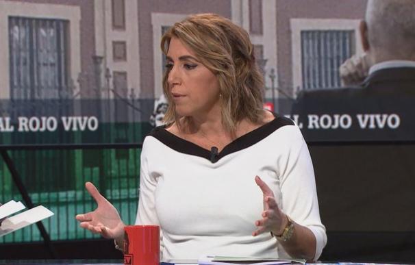 Susana Díaz durante la entrevista. /ARV