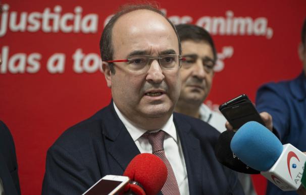 El primer secretario del PSC, Miquel Iceta, este sábado en Jaén