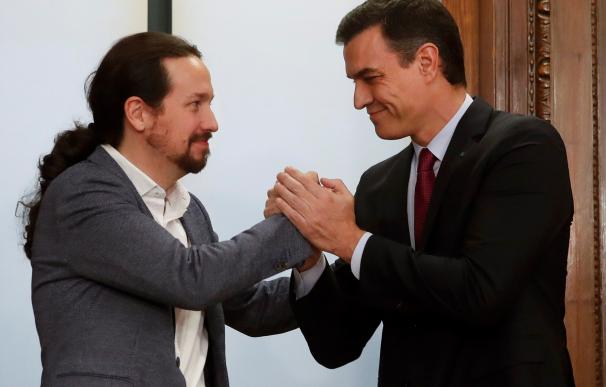 Sánchez e Iglesias van a la 'guerra' contra el Ibex 35 al fulminar la reforma laboral