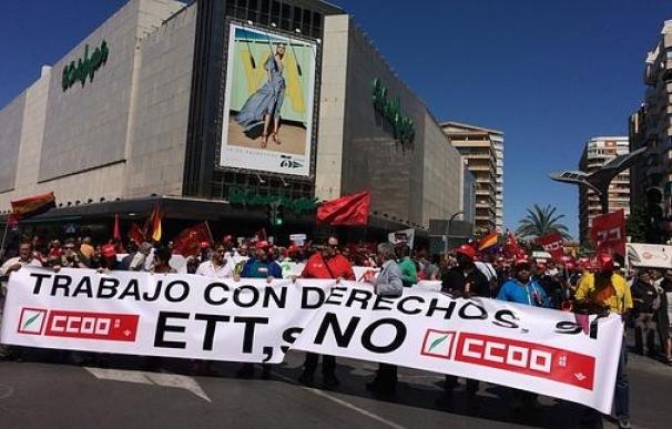 Fotografía protesta contra ETT / CCOO