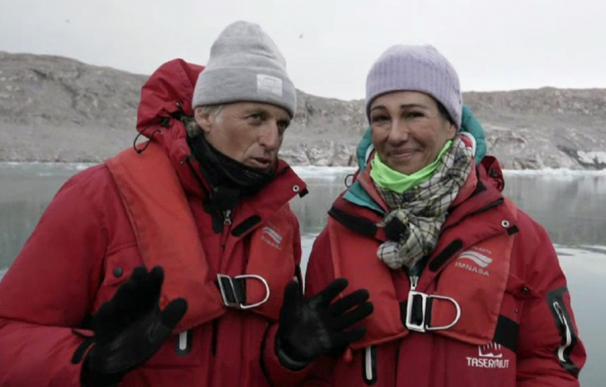 Jesús Calleja y Ana Botín en Groenlandia.