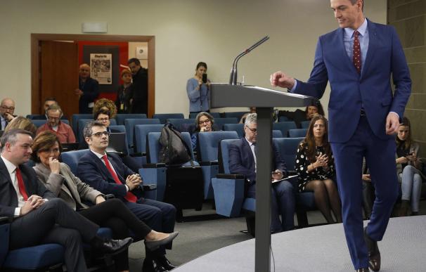 Pedro Sánchez, al anunciar su nuevo Gobierno