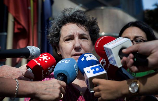 Beatriz Gimeno, en una declaración ante los medios el pasado julio. /LUCA PIERGIOVANNI/ EFE