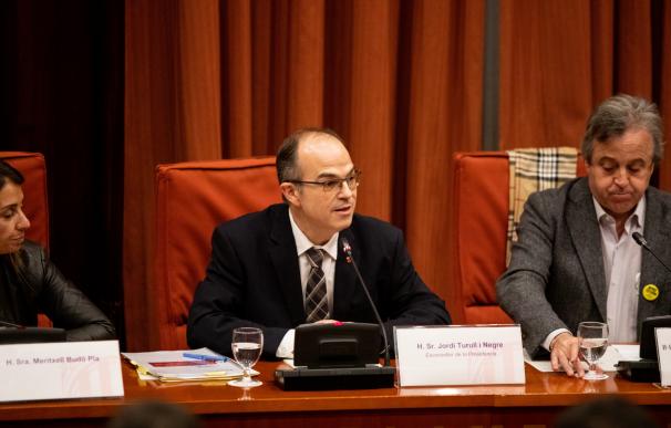 El exconseller de Presidencia de la Generalitat y preso del 'procés', Jordi Turull, declara ante la Comisión de Investigación de la aplicación del 155 en Catalunya, en Barcelona / Catalunya, a 28 de enero de 2020.