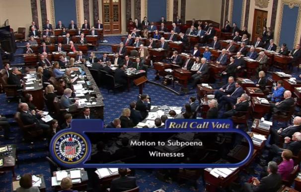 El Senado de EEUU vota en contra de aceptar testigos en el 'juicio político' a Trump. /EFE/EPA/US SENATE TV