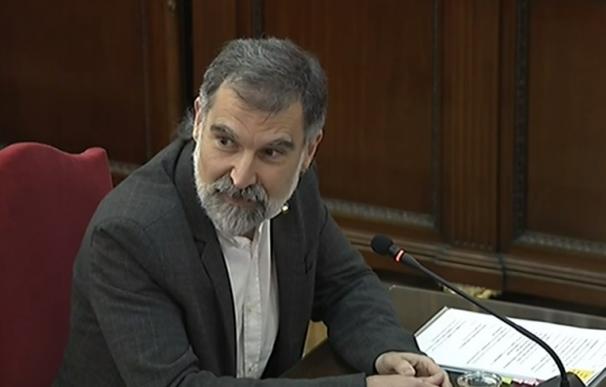 Jordi Cuixart, presidente de Òmnium, durante el juicio del 1-O