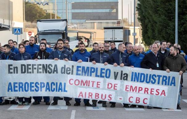 Concentración trabajadores Airbus