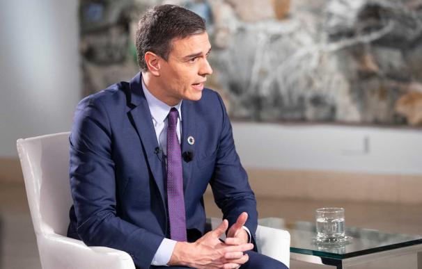 Pedro Sánchez durante la entrevista en La 1. /RTVE
