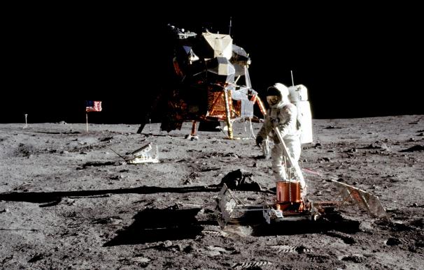 Buzz Aldrin en la llegada a la Luna, en 1969
