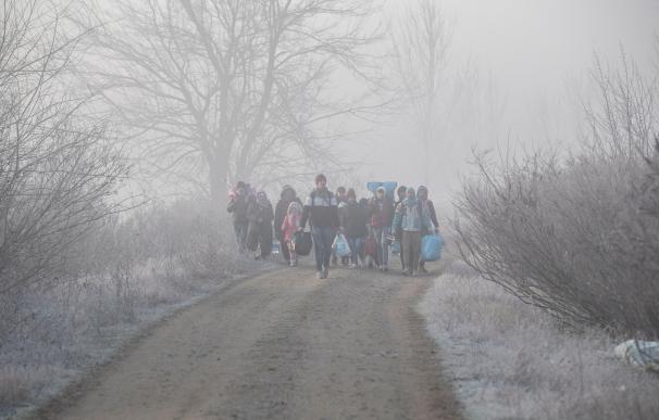 Refugiados en la frontera greco-turca