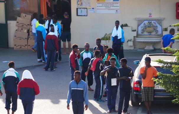 Migrantes en las instalaciones del CETI de Ceuta
